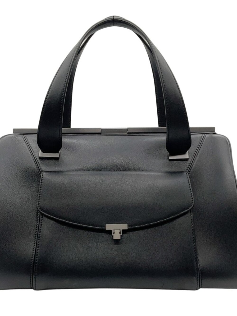 L'Wren Scott Black Leather Lula Doctor Bag